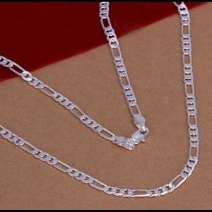 925 Silver Figaro Link Chain 4mm 24”
